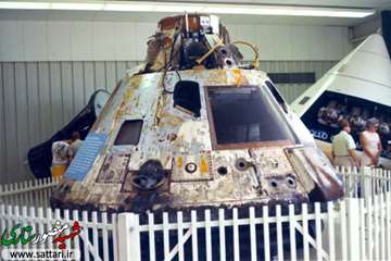 عکسی که ستاری از ماهنورد آپولو گرفته است. پایگاه هوایی پاتریک، فلوریدا، سپتامبر 1971